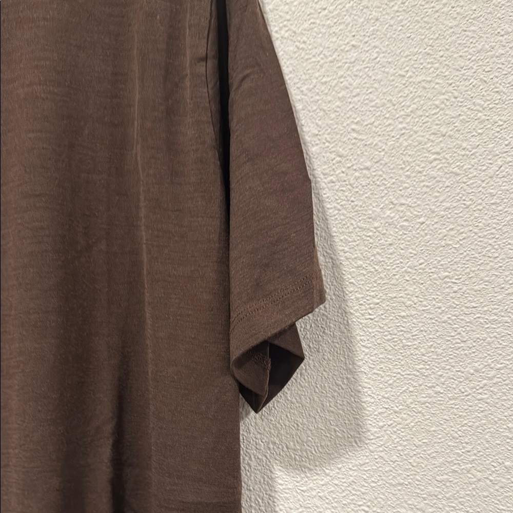 Taylor Stitch Men's Dark Brown Merino Short Sleeve Tee - Picture 4 of 9